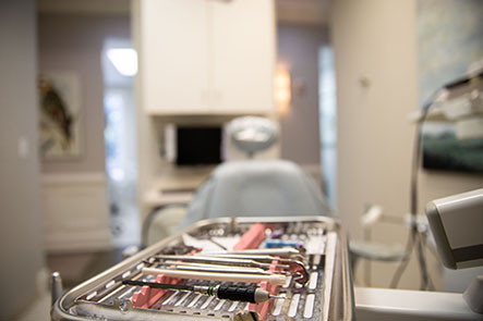Dental operation tools at Reich Dental Center – Roswell in Roswell, GA.