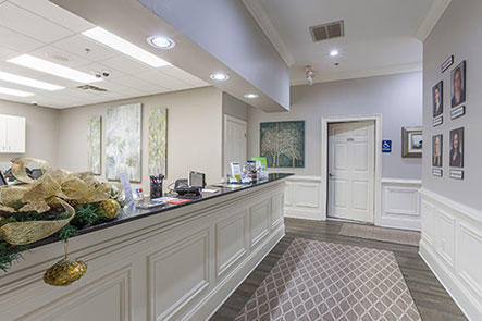 Office interior at Reich Dental Center in Roswell, GA.